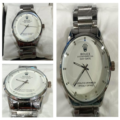 Rolex Men’s Formal Quartz Wrist Watch With Stainless Steel Chain | Best Quality Rolex Watch For Men’s – Men’s Watches – Wrist Watch For Men – With Random Box